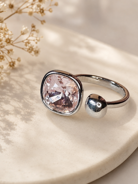 Blush Orbit Adjustable Ring