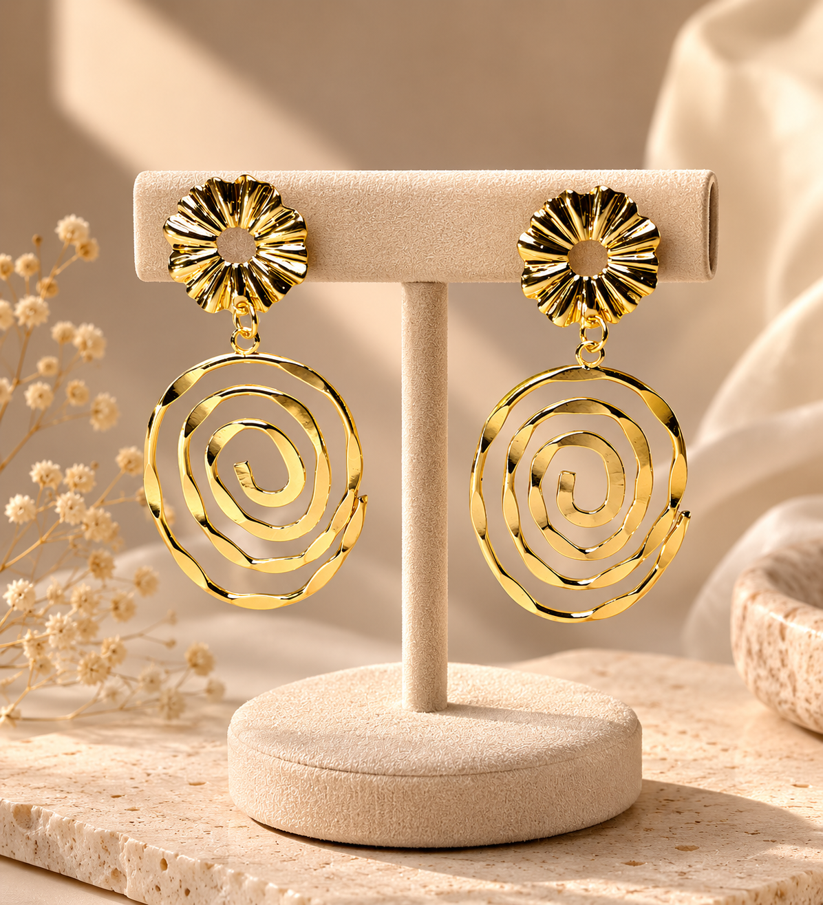 Spiral Drop Earrings