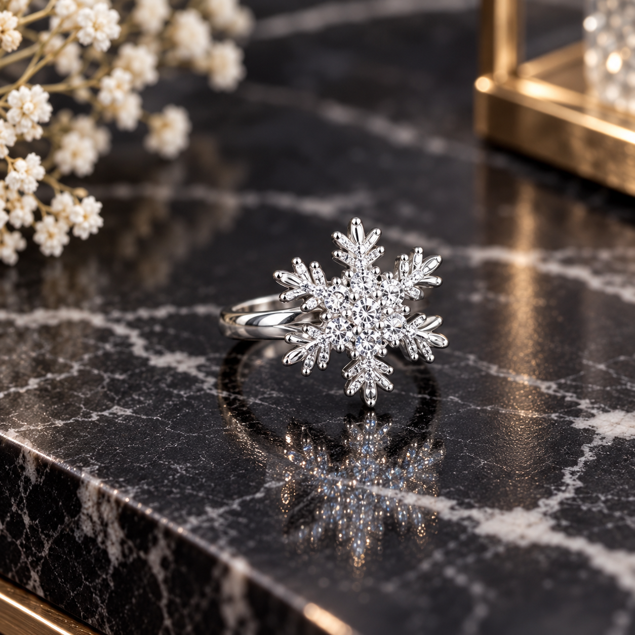 Snowflake Spin Ring