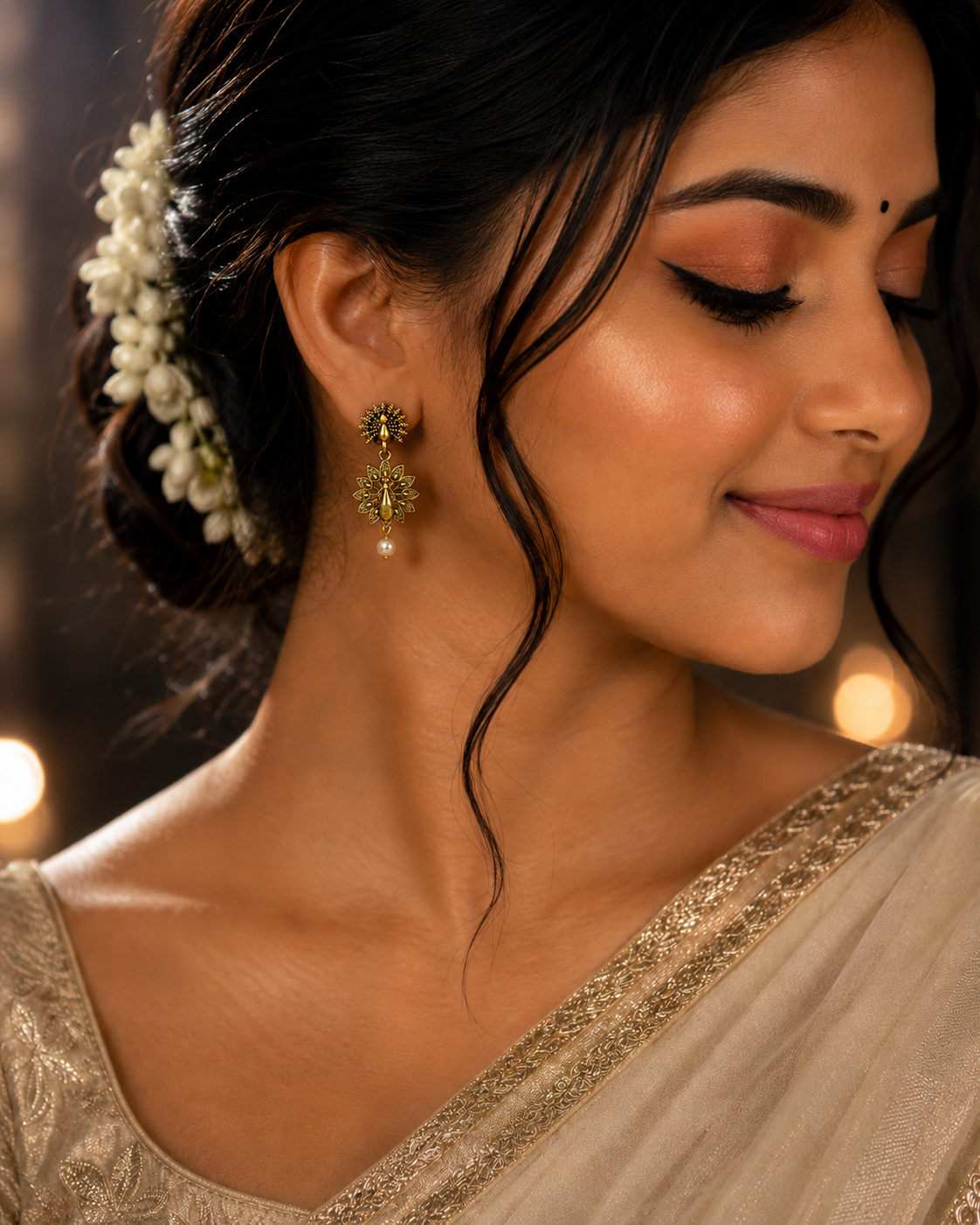 Mayura Valli Antique Earrings