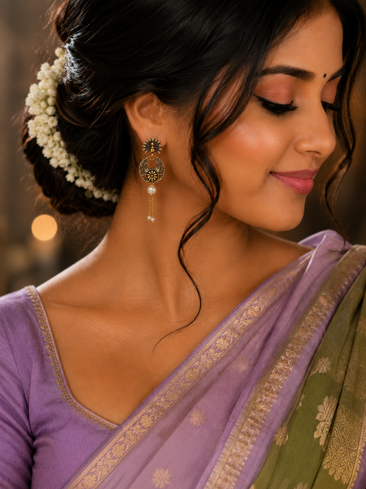 Aaradhya Pearl Drop Earrings