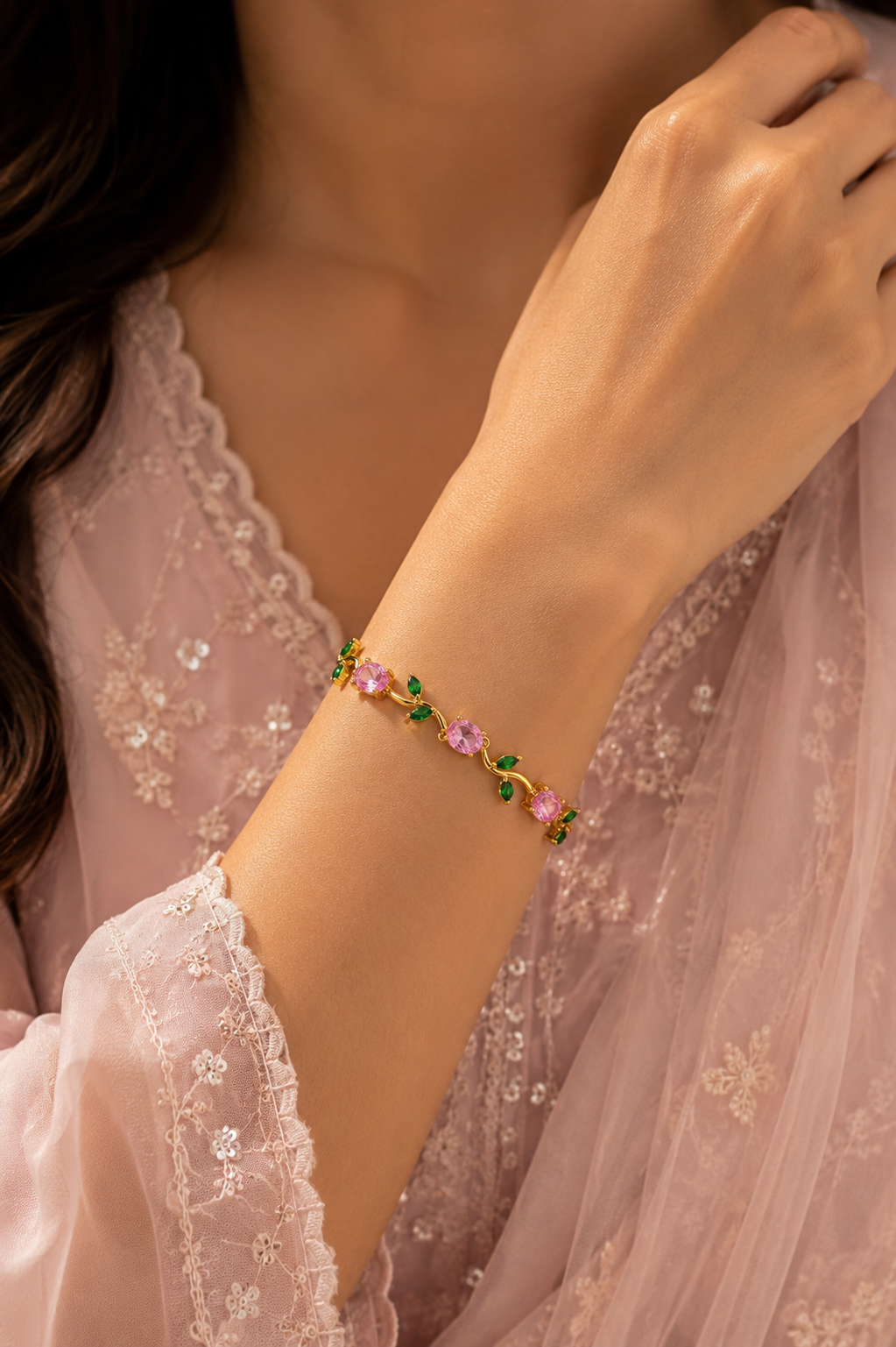 Pink Aurora Tulip Bracelet