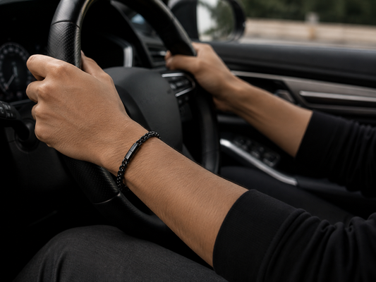 Obsidian Link Bracelet