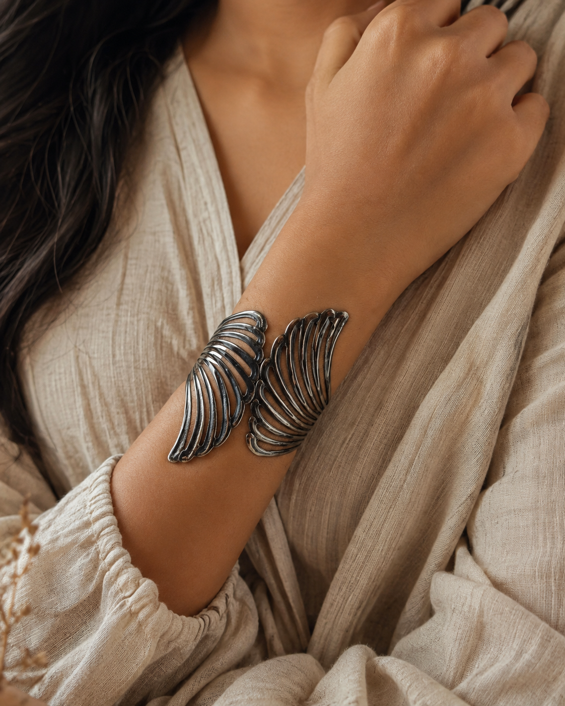 Celestial Wings Cuff Bracelet
