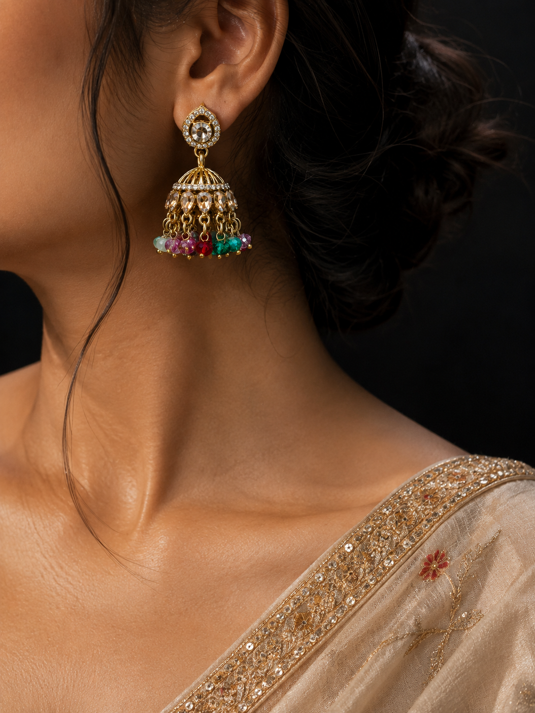 Royal Prism Jhumka Earrings
