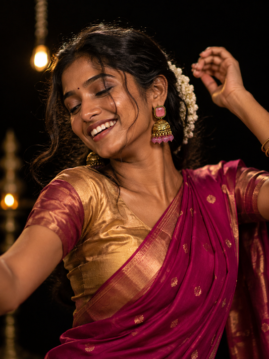 Blush Royale Jhumka Earrings