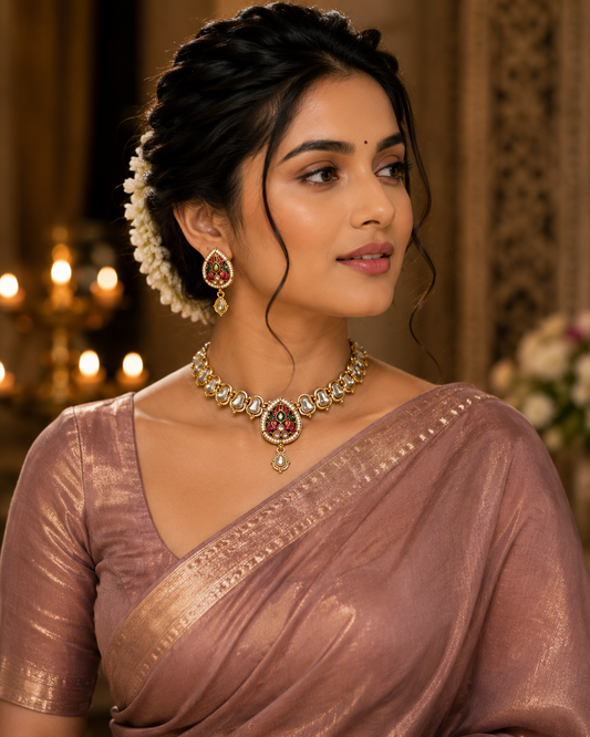 Mayurika Kundan Heritage Choker Set