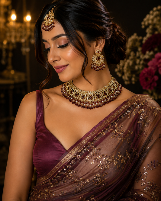 Rajvika Kundan Choker Set