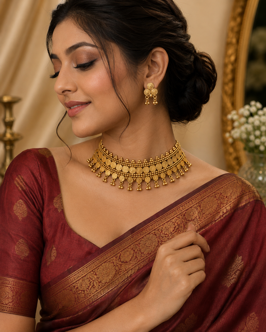 Rajam Heritage Coin Choker Set