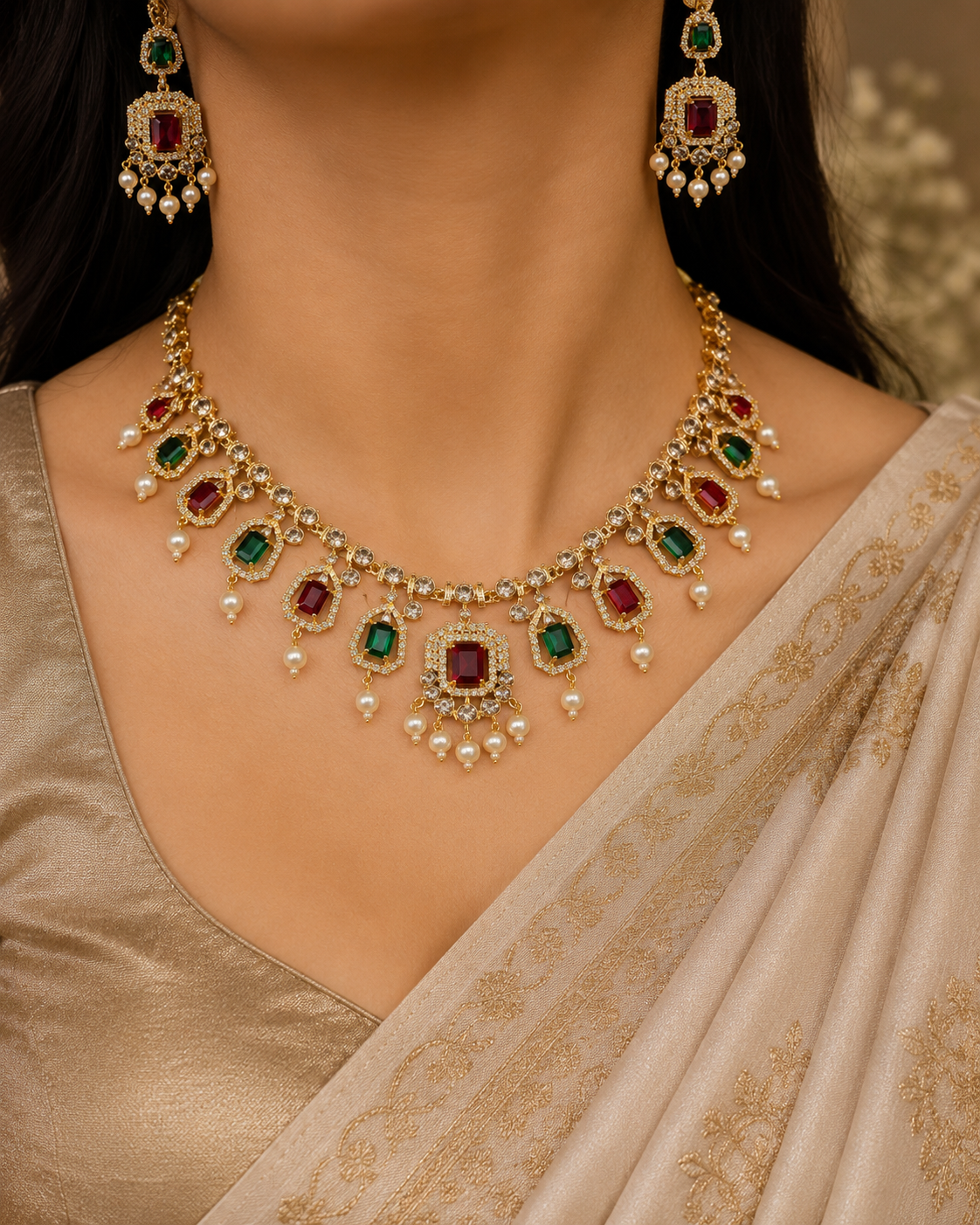 Crimson Emerald Luxe Necklace