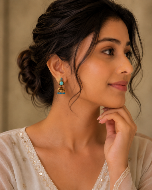 Aqua Opal Jhumka
