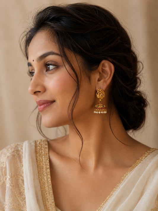 Ruby Mayuri Jhumka