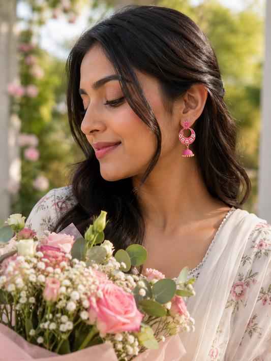 Blush Bloom Jhumka