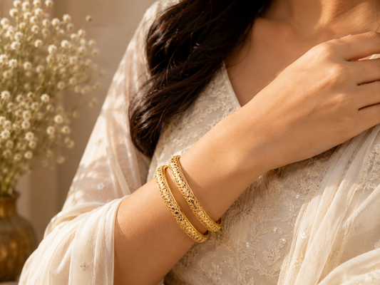 Golden Bloom Bangles