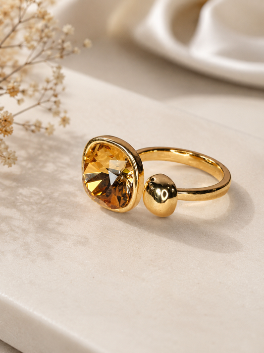 Golden Orbit Adjustable Ring
