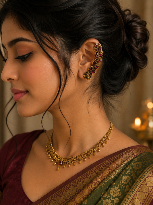 Ruby Vine Ear Cuff