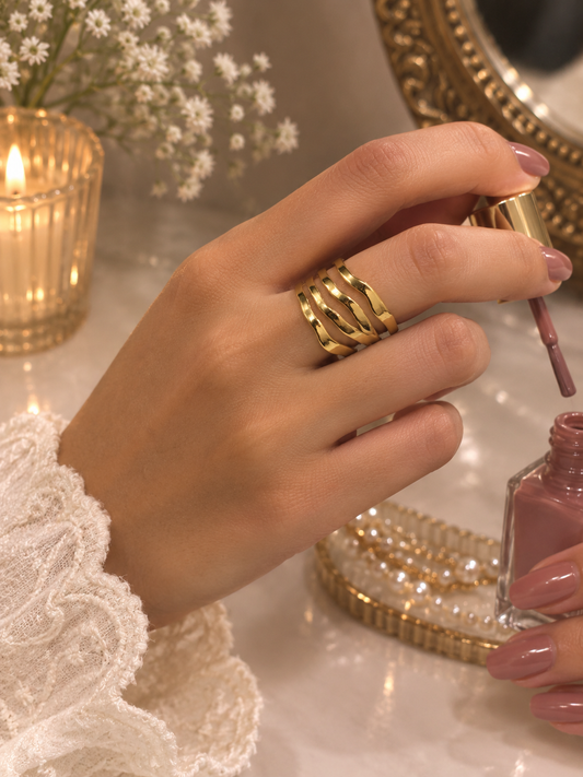 Aurora Wave Statement Ring