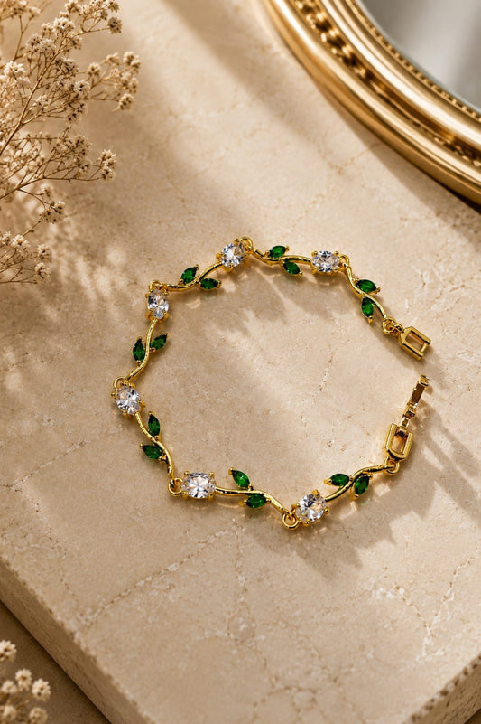 Moonlight Emerald Tulip Bracelet