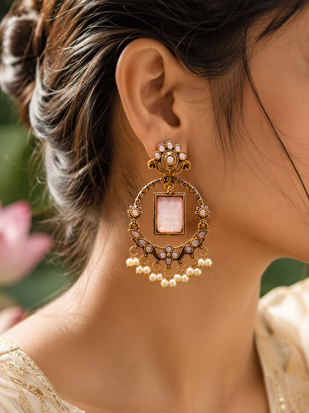 Blush Pink Chandbali