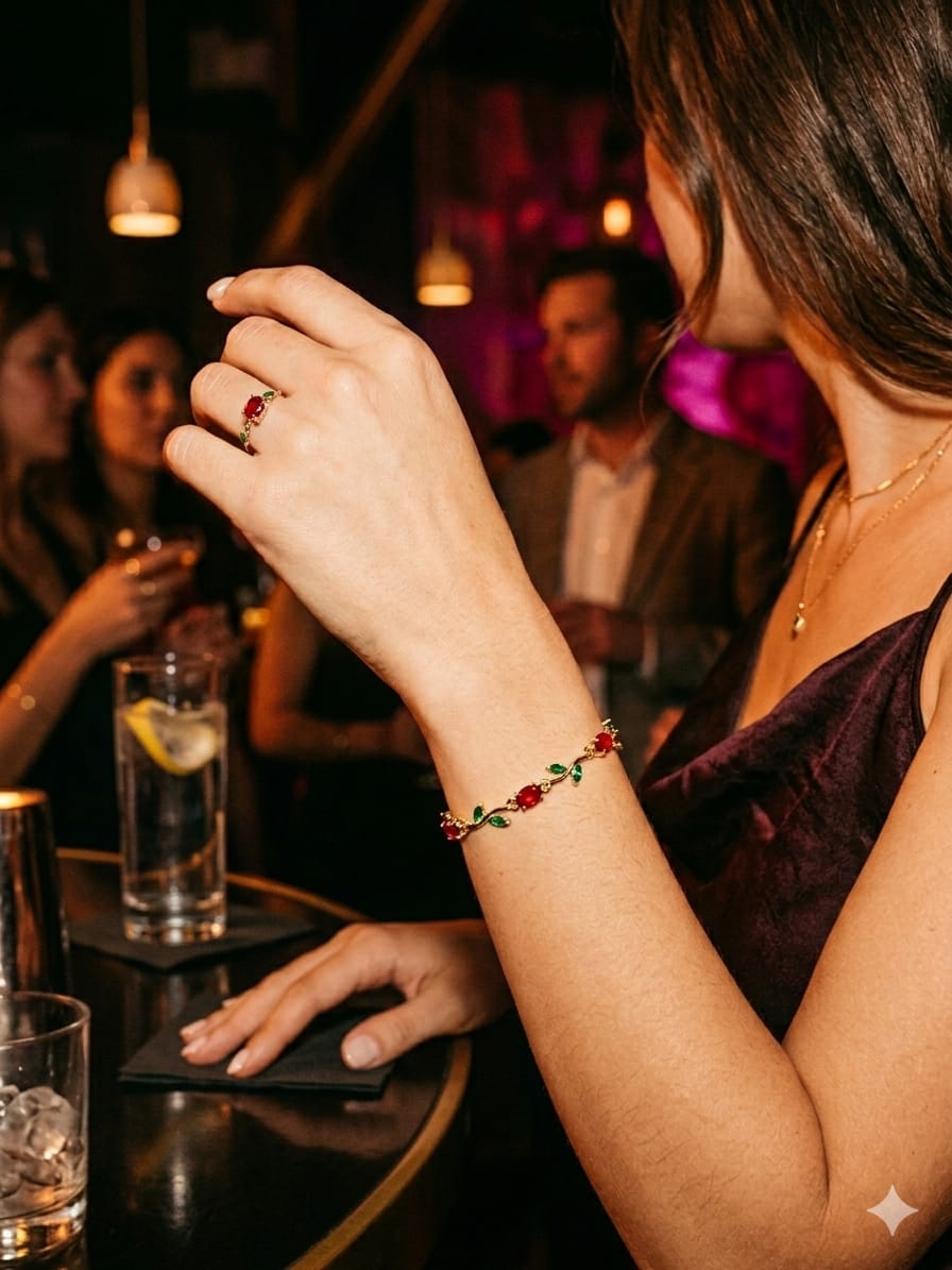 Crimson Tulip Bracelet